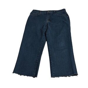 Lee Relaxed Fit Cropped Jeans, Size 12, Blue Denim